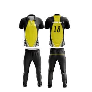 Uniforme de cricket y Jersey con peso ligero Logotipo de impresión cómodo Diseños de equipo Uniforme de cricket de color Hecho en Pakistán - Product Image 1