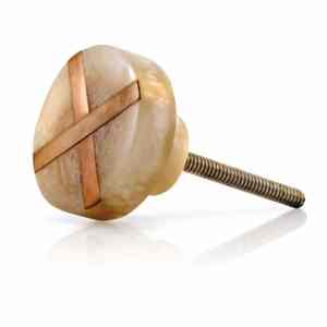 Poignée de porte ronde en résine et bois bleue, 2 pièces, couleur, forme et taille personnalisées, fabriquée en Inde - Product Image 3