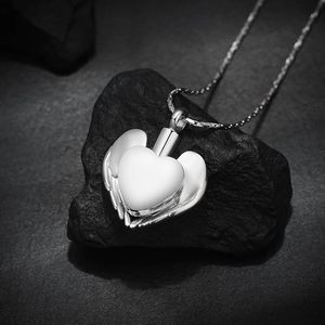Cremation Urn Necklace <b>for</b> <b>Ashes</b> Stainless Steel Heart Memorial Necklaces <b>Ash</b> Holder <b>for</b> Human Keepsake Loved Ones Custom Size - Product Image 4