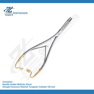 ที่จับเข็ม Mathieu Olsen ทำจากสแตนเลส ขนาด 165 มม. กรรไกรตรงแบบมีตัวล็อค ชุดเครื่องมือผ่าตัดทั่วไป สำหรับใช้ในโรงพยาบาล ใช้ซ้ำได้ - Product Image 2