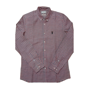 Camisa Casual para Hombre, 100% Algodón, Corte Regular, Cuello Abierto, Transpirable, Estampado a Cuadros, Tejido de Punto Liso, Suministro ODM - Product Image 1