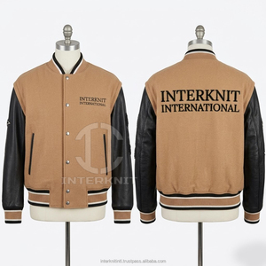 Veste universitaire personnalisée OEM pour hommes, logo brodé, veste de baseball universitaire, veste de baseball universitaire vintage pour hommes, fournisseur - Product Image 2