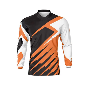 Nueva Camiseta de Carreras Personalizada 100% Poliéster, Manga Larga, Resistente al Viento, Transpirable, Estampada, para Motocross, Automovilismo y Motociclismo - Product Image 1