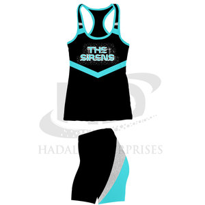 Uniforme de pom-pom girl léger de couleur unie uniforme de pom-pom girl de qualité supérieure sur mesure - Product Image 3