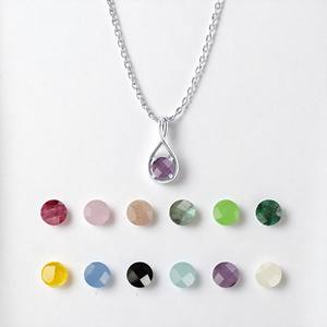 Collier pendentif pierre précieuse calcédoine Aqua à facettes en forme de poire avec chaîne en argent sterling de 18 pouces bijoux de mode en gros - Product Image 2