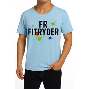 Camiseta personalizable de algodón 100% para hombre, camiseta de manga corta lisa de gran tamaño, colección esencial de manga corta gruesa - Product Image 3