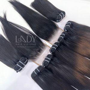 Bundles de couleur naturelle droite d'os SDD et ensemble de fermeture Extensions de cheveux Vietnames - Product Image 4