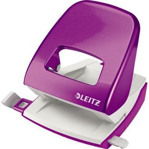 เครื่องเจาะกระดาษ Leitz NeXXt WOW 5008 ขนาด 8 ซม. 30 แผ่น สีม่วง 80 กรัม/ตร.ม. พร้อมรางหยุด - Product Image 1