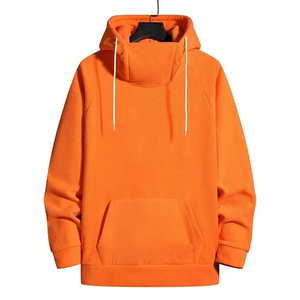 Fabrication en usine directe 500 GSM surdimensionné col haut sweats à capuche goutte épaule poids lourd bouffée impression sweats à capuche hommes - Product Image 3