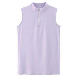 เสื้อยืดคอกลมแขนกุดทรงหลวมไซส์ใหญ่พิเศษ, เสื้อคอตตอนแท้สีน้ำเงินสไตล์เกาหลีแฟชั่นใหม่สำหรับผู้หญิงใส่ในฤดูร้อน - Product Image 4