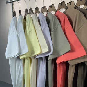 เสื้อยืด300gsm ผู้ชายผ้าฝ้าย100% โอเวอร์ไซส์สำหรับผู้ชายเสื้อยืดโอเวอร์ไซส์ออกแบบโลโก้ได้ตามต้องการ - Product Image 1