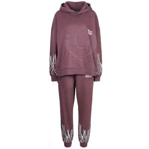 Chándal estampado de manga larga con chaqueta pulóver y pantalones Jogger Chándal estampado de moda con gráficos personalizados - Product Image 1