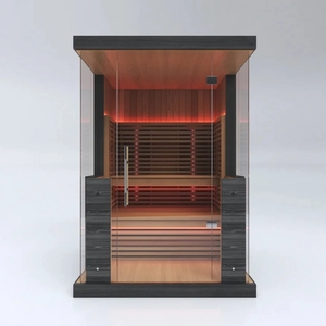 Sauna Infrarroja Moderna para 2-3 Personas, Madera Sólida, Calefacción Eléctrica, Panel de Control Computarizado, Uso Doméstico + Envío Gratis - Product Image 3