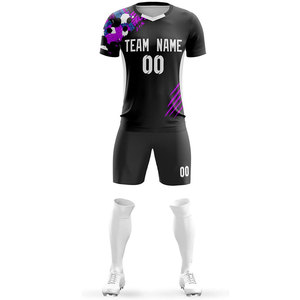 Transpirable diseño personalizado poliéster/nailon sublimación uniformes de fútbol OEM precio al por mayor adulto alta calidad cuello redondo corto - Product Image 2