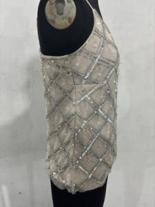 Robe sexy et sexy à paillettes Juliette et à franges ajustables - Product Image 4