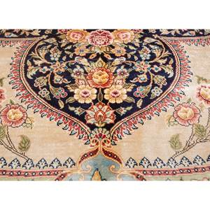 Tapis en soie noués à la main Gulmarg Blue, design turc moderne de haute qualité pour salon, chambre, bureau ou chambre d'hôtel - Pae-6385 - Product Image 3