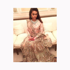 Diseñador 2024 Vestido de novia Vestidos de novia India Modal y seda Anarkali Lacha Choli Pakistani Salwar Trajes Compras en línea - Product Image 2