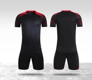 Best Quality Breathable Lightweight Soccer Uniform Sportswear Short sleeves T-shirt With Shorts OEM Service Available - Product Image 5