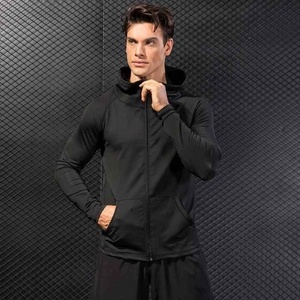 Sudadera con capucha y cremallera de manga larga para hombre, chándal ecológico, ropa deportiva Lisa para invierno, logotipo personalizado Premium, 2017 - Product Image 1