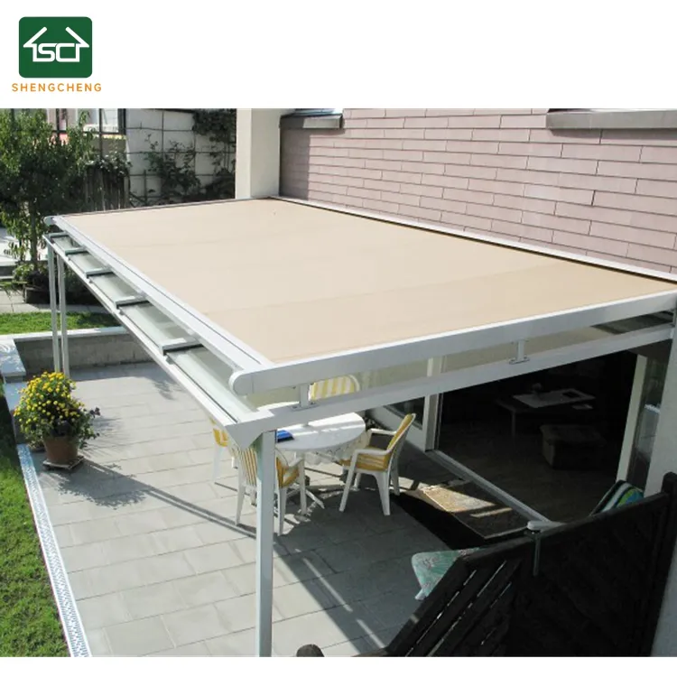 Toldo retrátil personalizado para telhado, fácil instalação, dossel de cobertura, varanda e persiana