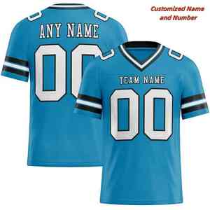 Camisetas personalizadas impresas en 3D para hombres, camisetas de fútbol de baloncesto, a rayas con cuello en V camisetas deportivas de bloque de Color, camisetas transpirables de talla grande - Product Image 2