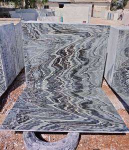Losas de Bookmatch de mármol negro de galaxia india, azulejos de piedra de lujo con patrón atrevido moderno para baño, Villa al aire libre, escalera, comedor - Product Image 1