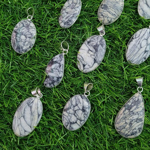 Top Qualité Pinolith Gemstone Pendentif Naturel Meilleur Designer Pinolith Gemstone Pendentif Métal Gemstone Pendentif Cabochon - Product Image 4