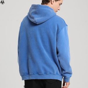 Precio al por mayor sudaderas con capucha para ropa de Hombre Sudaderas con capucha de lavado ácido 100% estilo urbano Sudadera con capucha acogedora con logotipo bordado - Product Image 3