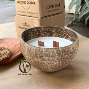 Handmade 300g Eco-friendly <b>Coconut</b> Shell Aromatherapy Tropical <b>Coconut</b> Scent for Home Decor Bar Festive Holidays-Christmas - Product Image 5