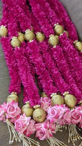 Guirlande de ficelle de rose de jasmin de tissu, décoration lourde de style de Bollywood, tenture murale, guirlande de mariage, décoration de jasmin de Diwali - Product Image 6