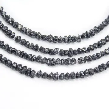 2022 Wholesale Manufacturer Genuine High Quality Natural 2 - 3 mm Black Uncut Loose Diamond Bead For Jewelry Making