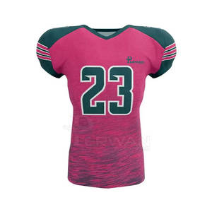 ชุดกีฬาอเมริกันฟุตบอลแบบกำหนดเองแห้งเร็วและระบายอากาศคุณสมบัติแขนสั้นสีทึบ - Product Image 3