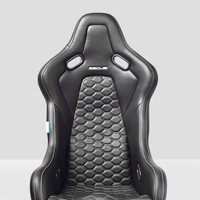 Siège de voiture sport Fantom FRP en cuir PU, siège baquet de course universel de haute qualité à dossier fixe