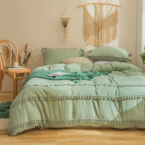 Literie décorative de ferme indienne en coton naturel fait à la main housse de couette trois pièces avec deux taies d'oreiller meilleur matériel - Product Image 5