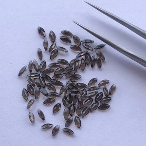 Piedras preciosas facetadas de corte Marquesa de piedra de cuarzo ahumado marrón Natural de 4mm 6mm 8mm a precio mayorista fabricante en línea India Alibaba - Product Image 1
