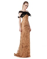 Robe MIDNIGHT LACE _ robe de soirée de luxe haute couture d'une marque locale vietnamienne