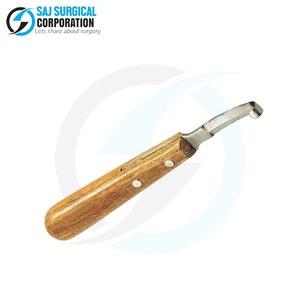 Cuchillo de pezuña OEM profesional de acero inoxidable personalizable con logotipo Pedido a granel para minoristas de suministro equino - Product Image 3