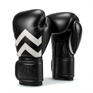 Custom Boxing <b>Gloves</b> Premium PU Leather Training <b>Gloves</b> <b>with</b> Hand <b>Grips</b> for Kick Boxing MMA Muay Thai & Fitness - Product Image 3