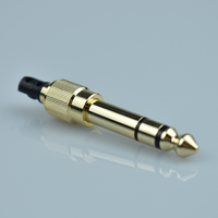Connecteur audio stéréo 3 pôles 6,35 mm (1/4) mâle vers 3,5 mm (1/8) femelle, en cuivre doré/noir, résistant aux cycles de plus de 5000 utilisations