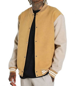 2025 Best Quality varisty <b>Jacket</b> for <b>Men</b> Custom Logo Casual Color <b>black</b> <b>Jacket</b> Button Uniform <b>Men</b> Baseball Unisex <b>Jacket</b> for <b>Men</b> - Product Image 1