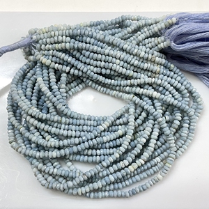 Cuentas de forma de Rondelle facetadas de ópalo azul Cuentas de piedras preciosas naturales al por mayor para la fabricación de joyas - Product Image 5