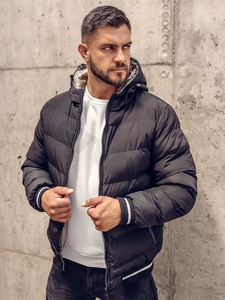 Chaqueta acolchada de invierno informal para hombre, tela de alta calidad, impermeable, con capucha, bolsillos personalizados con cremallera, nueva moda de talla grande - Product Image 6