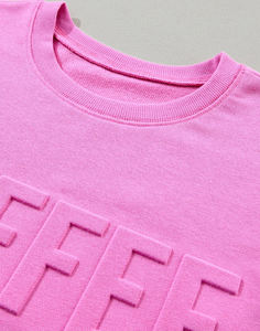 3D Embossed Ladies <b>Pullover</b> Cotton Crew Neck <b>Jumper</b> Custom Design Sweatshirts for Women streetwear breathable casual hoodies - Product Image 4