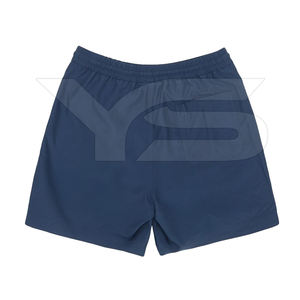 Short de rue super décontracté pour hommes 100% coton motif solide fermeture à cordon de serrage taille moyenne respirant et élégant - Product Image 4