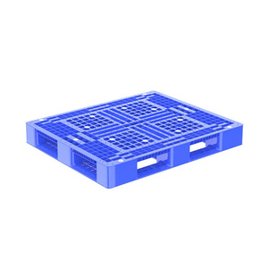 Palette en plastique industrielle Duy Tan 120x100x15cm HDPE Dynamic 0.8T simple face entrée 4 directions pour transport de marchandises, couleur bleue au choix - Product Image 4