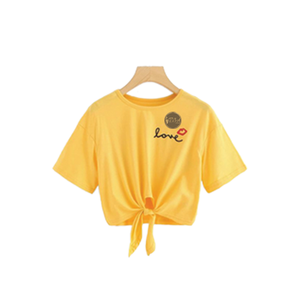 T-Shirt pour dames de haute qualité respirant tricoté régulier Design personnalisé imprimé Sexy Style décontracté Plus Size OEM Service Logo 100% - Product Image 1