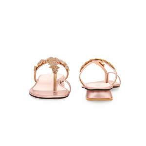 Sandales à talons dorées FN0729 Chappal élégant et fantaisie - Product Image 2