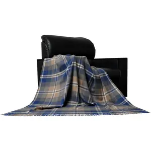BLUE PHOENIX Tartan Wool Blanket Classic Plaid Tartan Checker Winter For Couch Sofa Bed Camping Air Conditioner