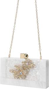 Sac à main en pierre de résine fait à la main de qualité supérieure sac à main avec bouton perlé pour la décoration des fêtes d'anniversaire - Product Image 2