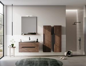 Elegante mueble de baño con cajón Galia y lavabo pequeño - Product Image 1
